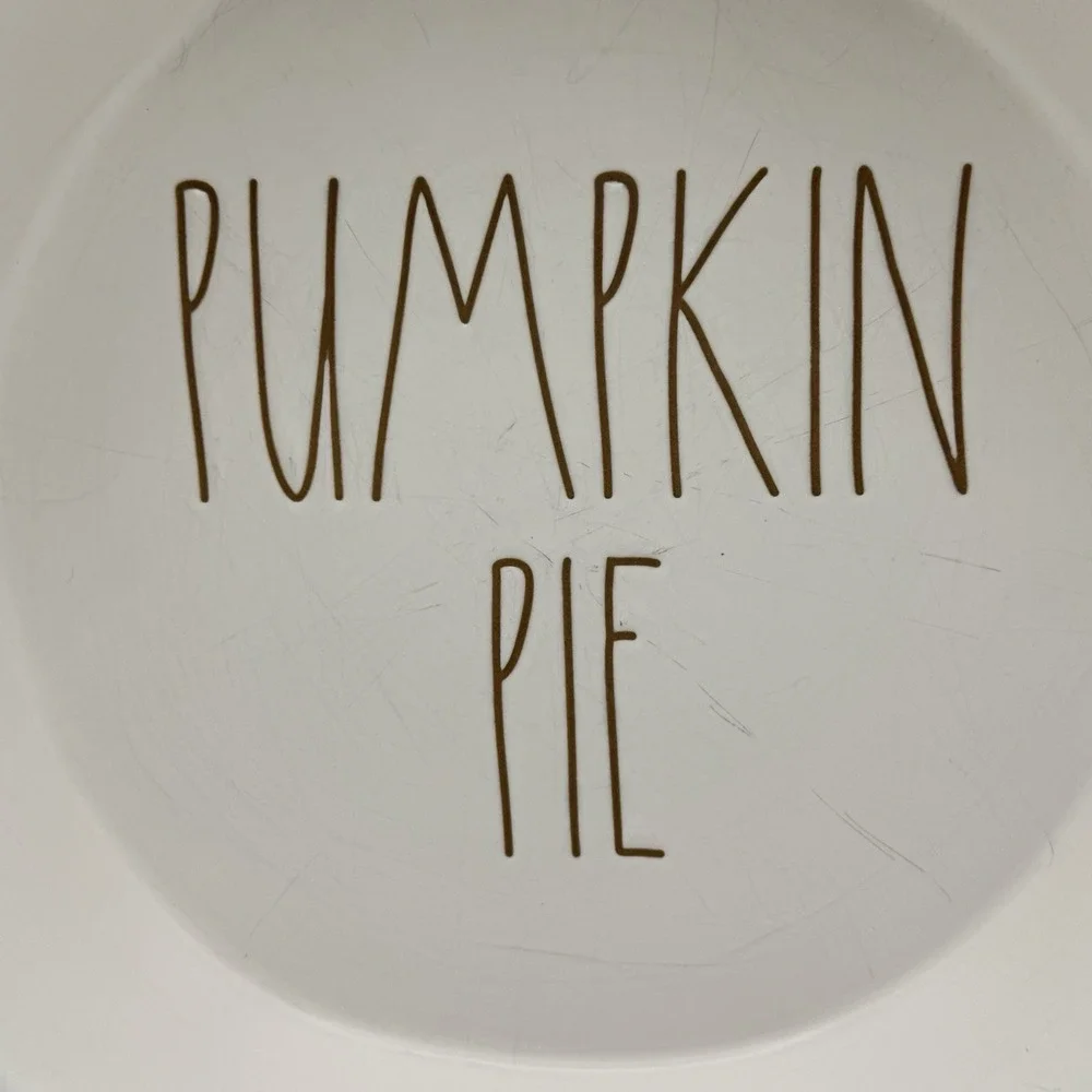 Rae Dunn PUMPKIN‎ PIE Baking Dish Ceramic Farmhouse Kitchen Serveware